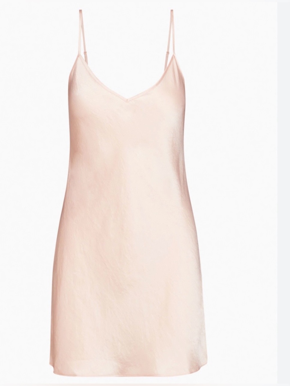 Aritzia Wilfred Pink Satin Mini Slip Dress 2XL Cami Bias Cut